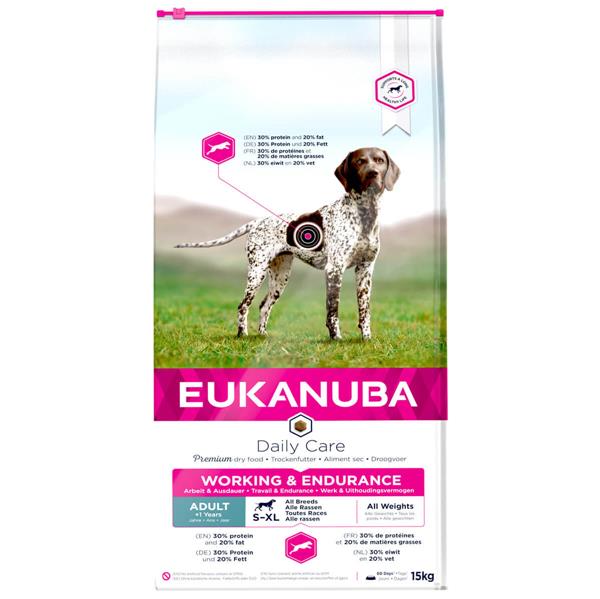 01 Eukanuba DailyCare Adult Working og endurance hundefoder